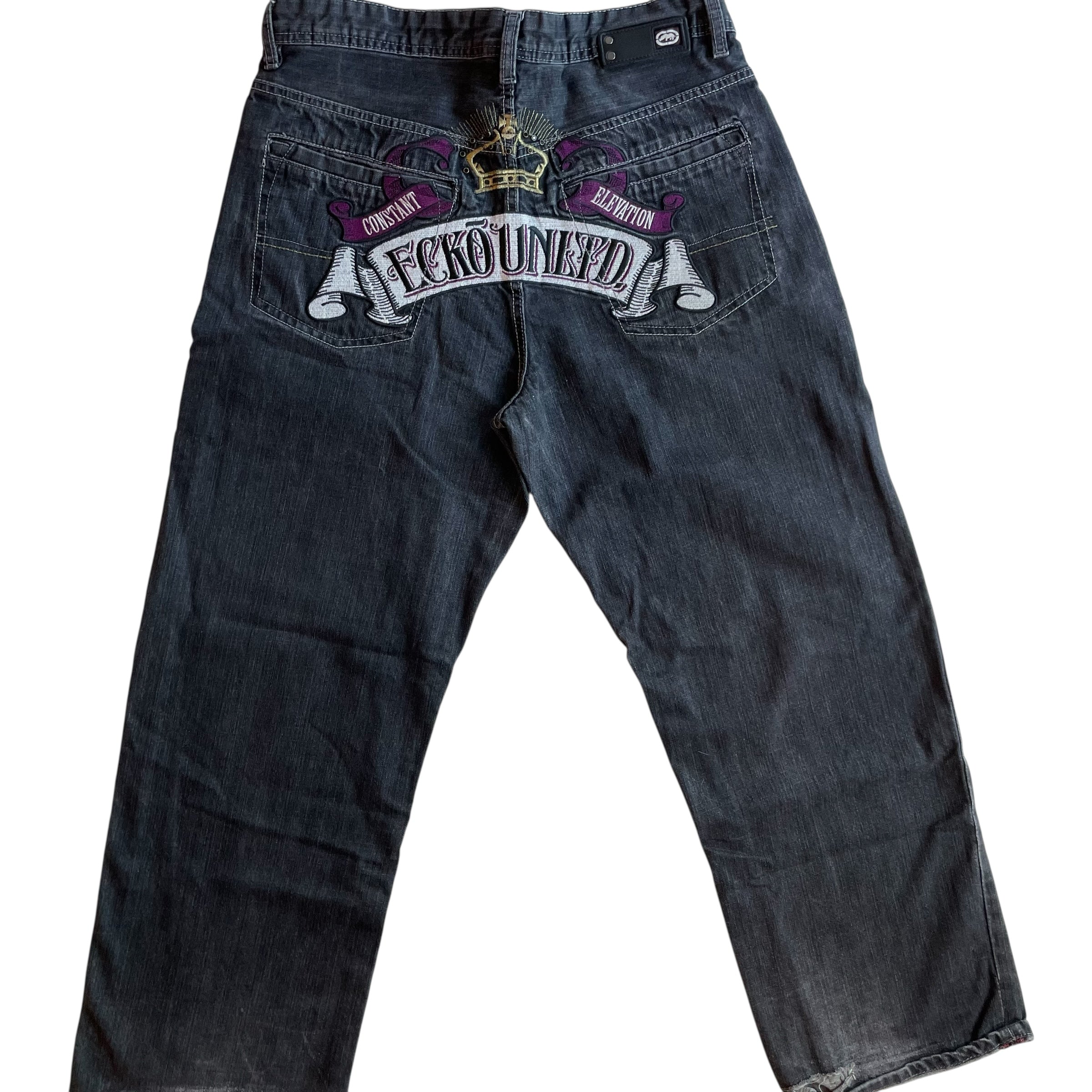 Vintage Y2K Baggy Ecko Unlimited Embroidered Jeans