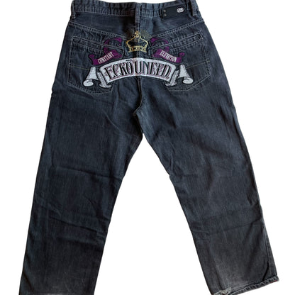 Vintage Y2K Baggy Ecko Unlimited Embroidered Jeans