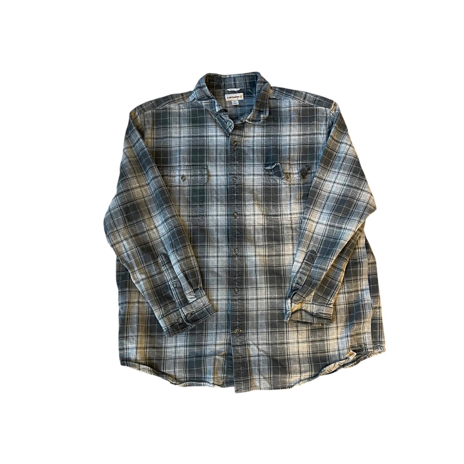 Vintage Carhartt Blue Heavyweight Flannel Shirt