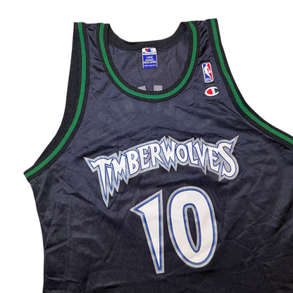 Vintage Minnesota Timberwolves Wally Szczerbiak Black Champion Jersey