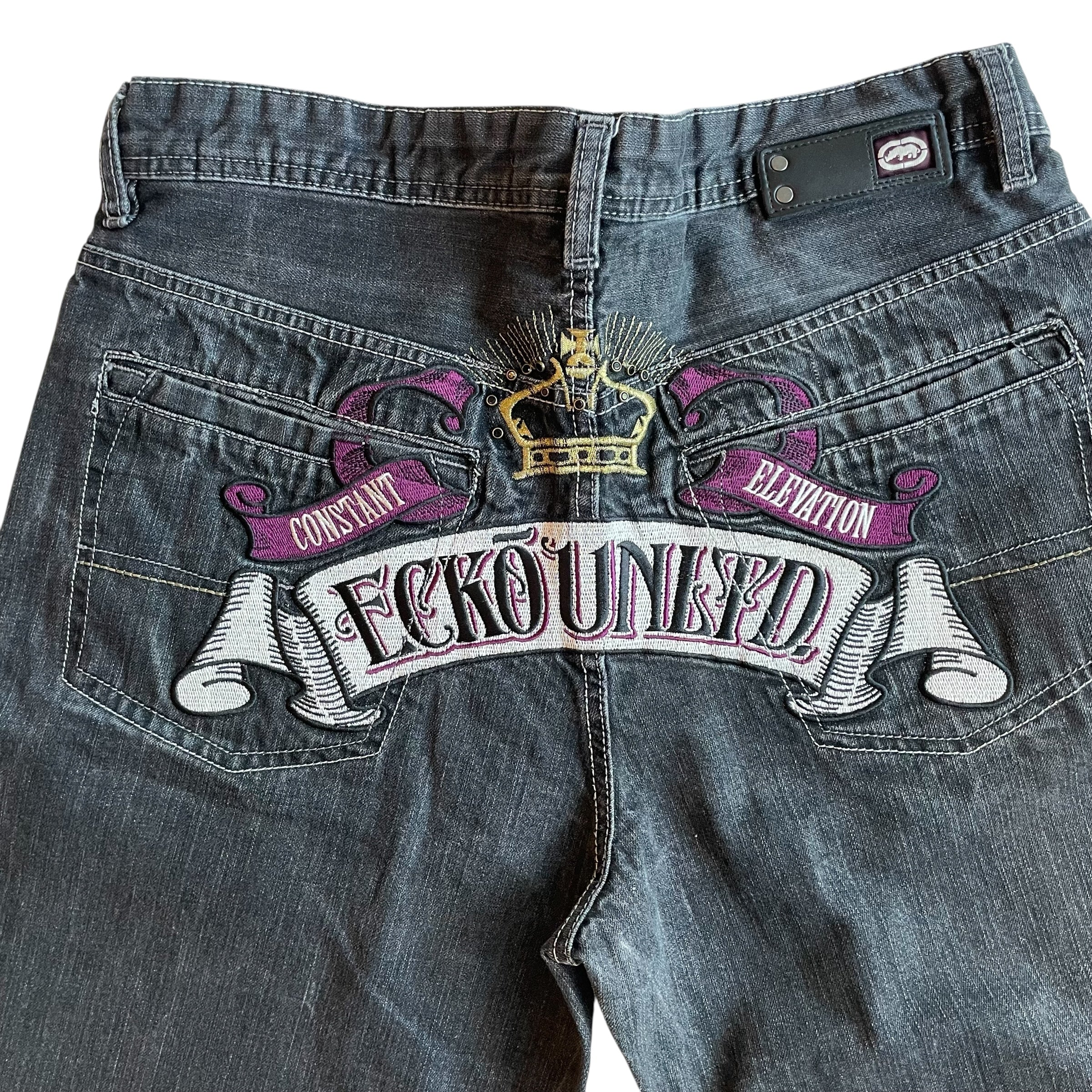 Vintage Y2K Baggy Ecko Unlimited Embroidered Jeans