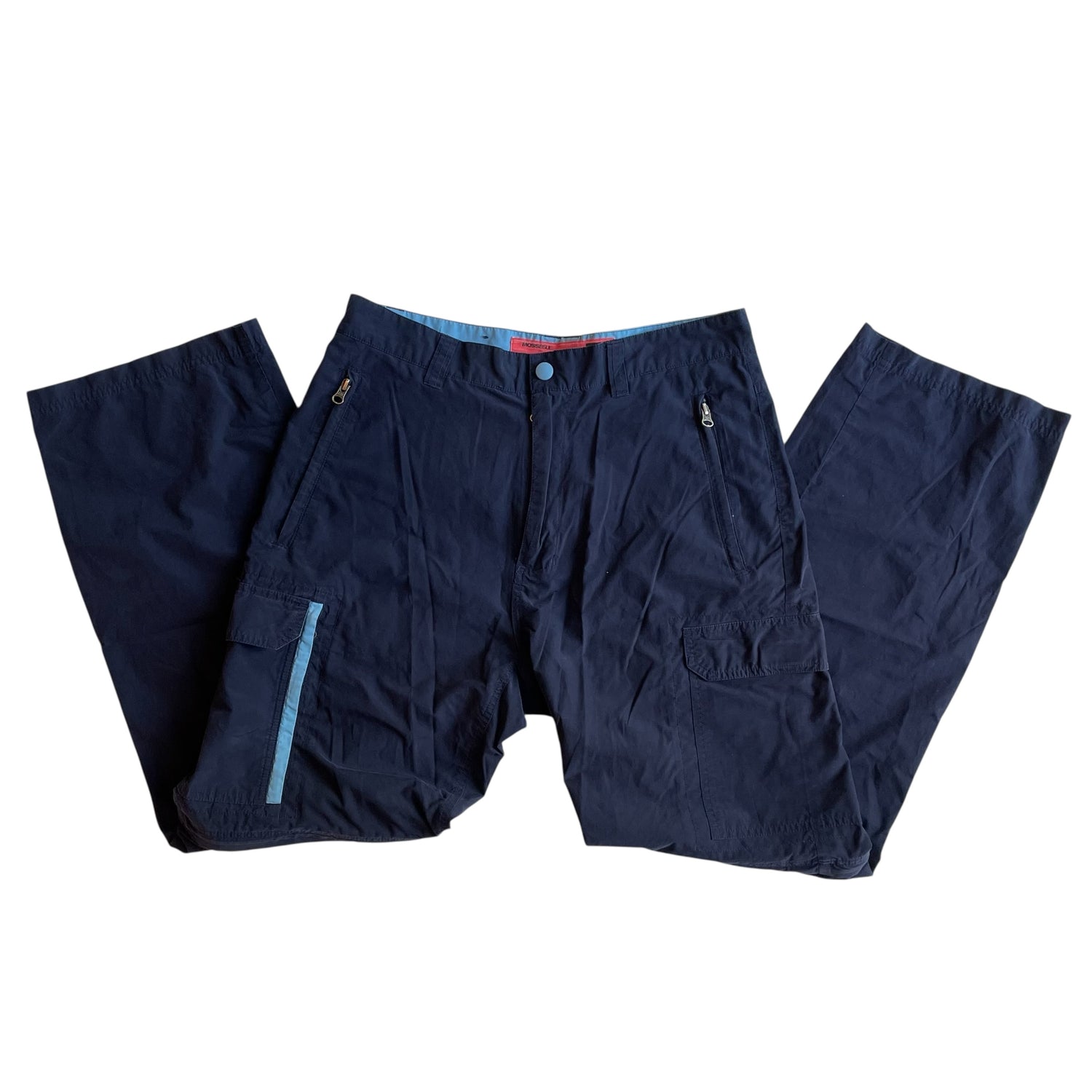 Vintage Mossimo Navy and Baby Blue Convertible Cargo Pants