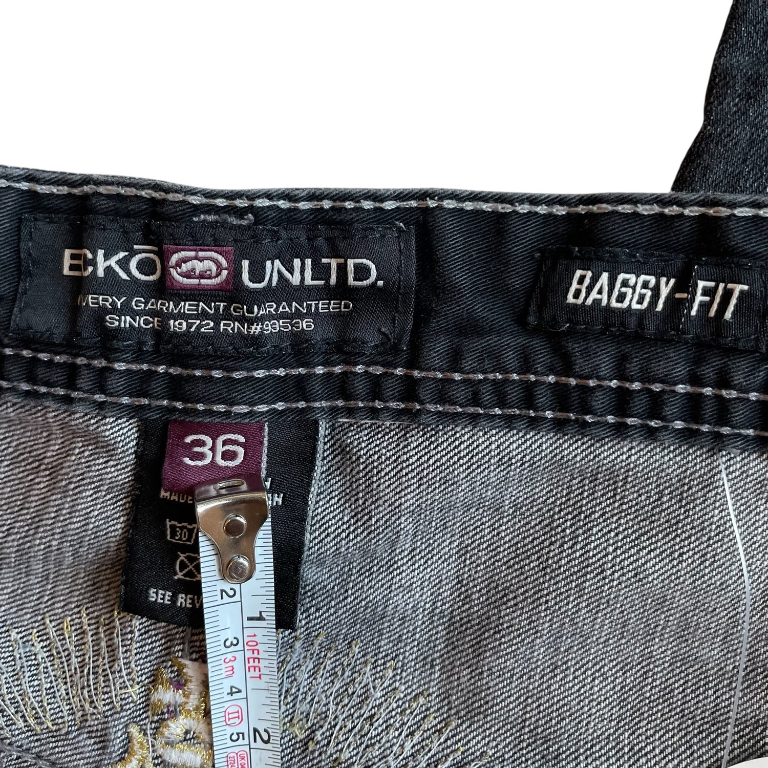 Vintage Y2K Baggy Ecko Unlimited Embroidered Jeans