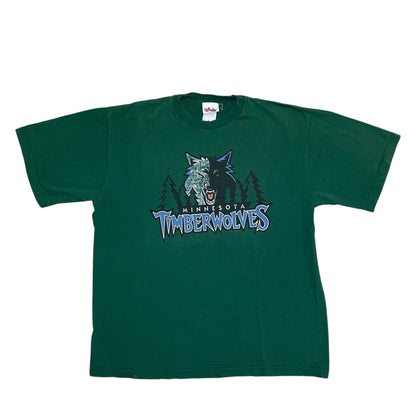 Vintage Minnesota Timberwolves Green Majestic T-Shirt