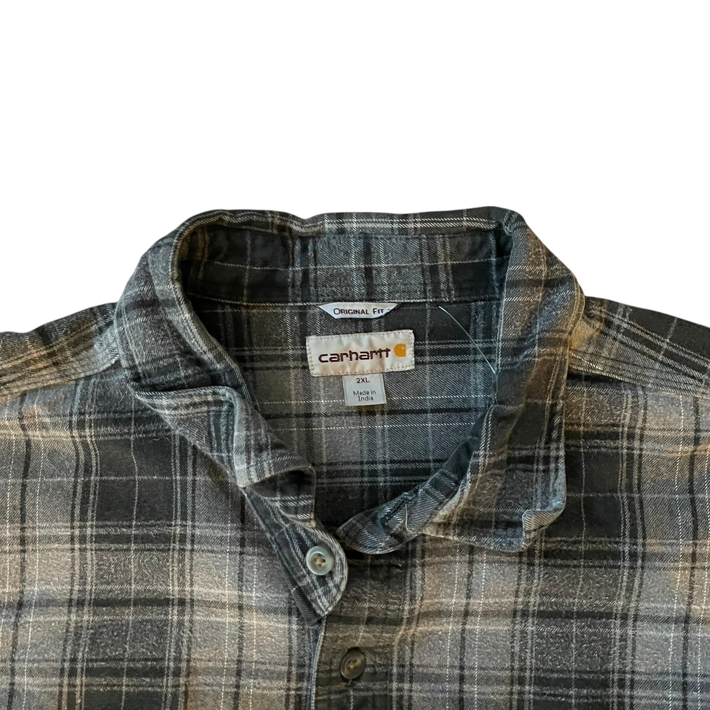 Vintage Carhartt Blue Heavyweight Flannel Shirt