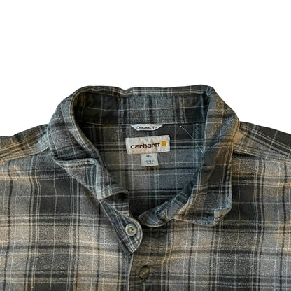 Vintage Carhartt Blue Heavyweight Flannel Shirt