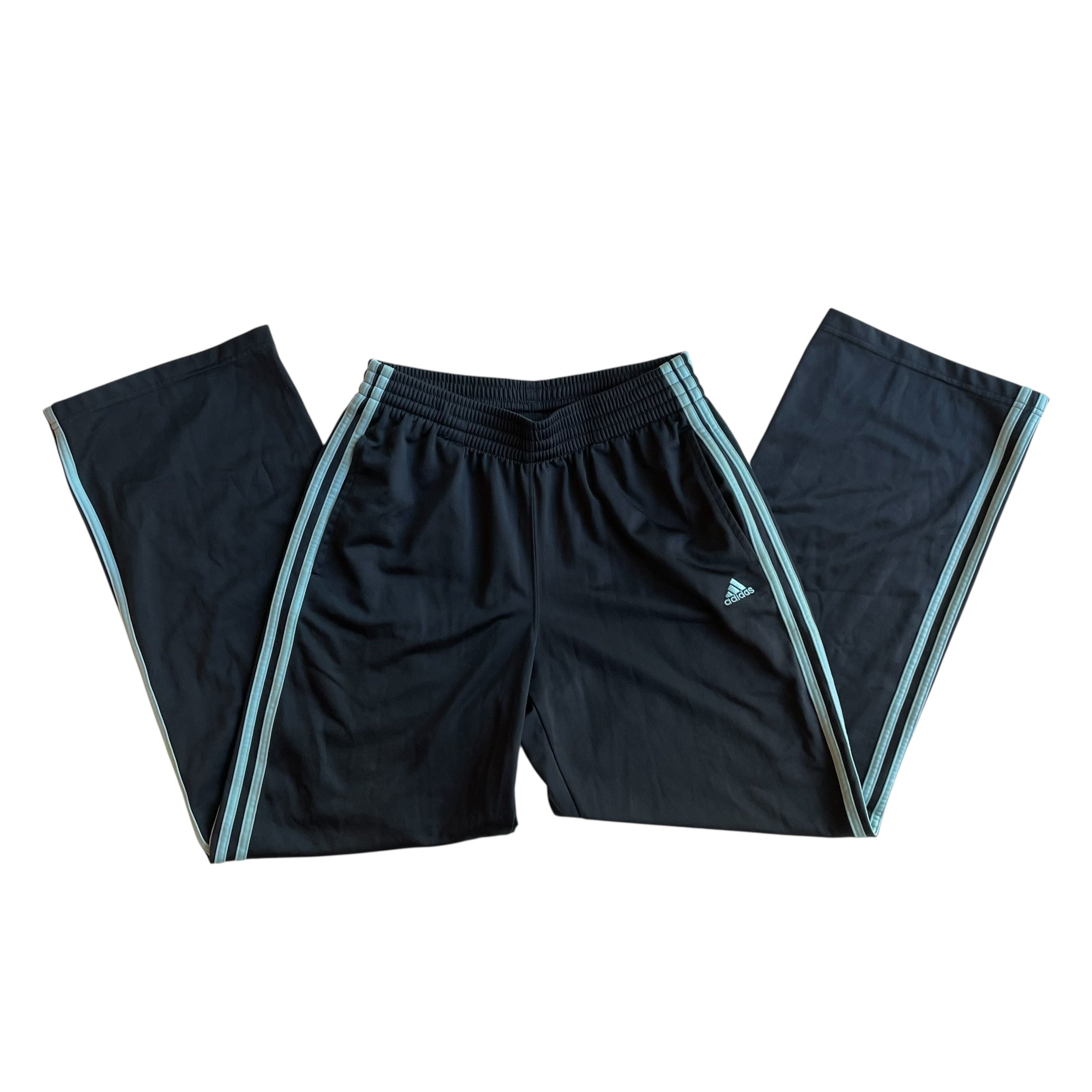 Vintage 2010s Adidas Gray and Baby Blue Femme Track Pants
