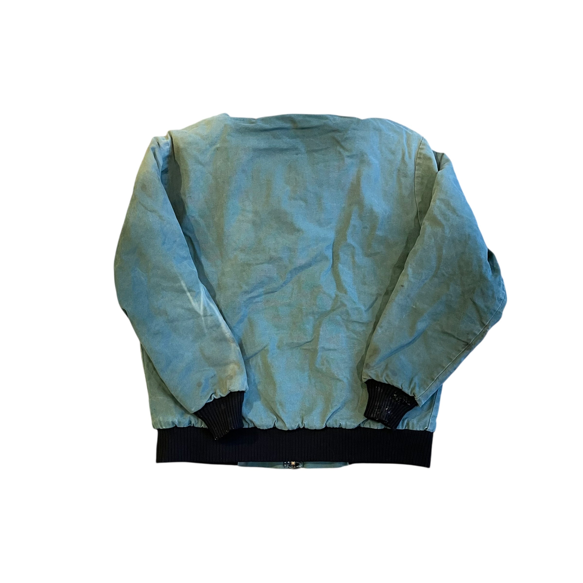 Vintage Distressed Polar King Green Quilted Work Jacket