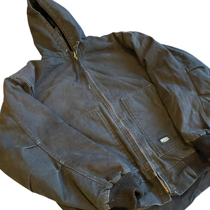 Vintage Key Apparel Black Quilted Work Jacket