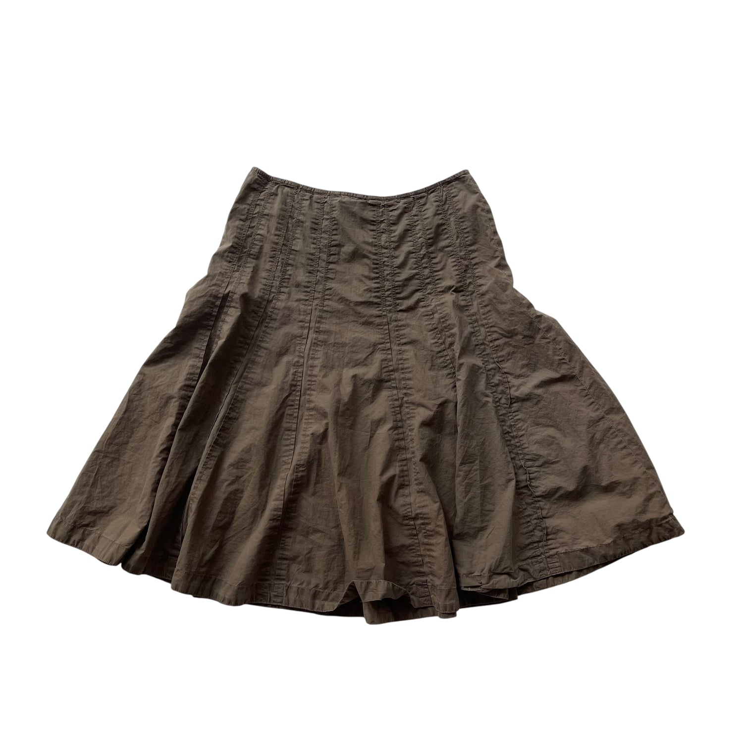 Y2K Cabi Brown Pleated Midi Skirt