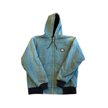Vintage Distressed Polar King Green Quilted Work Jacket