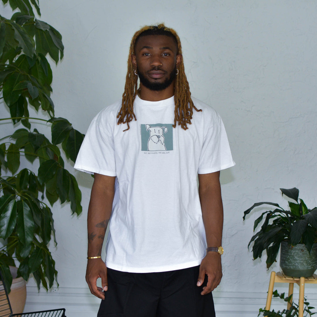 1998 Cool People Dog Cartoon T-Shirt