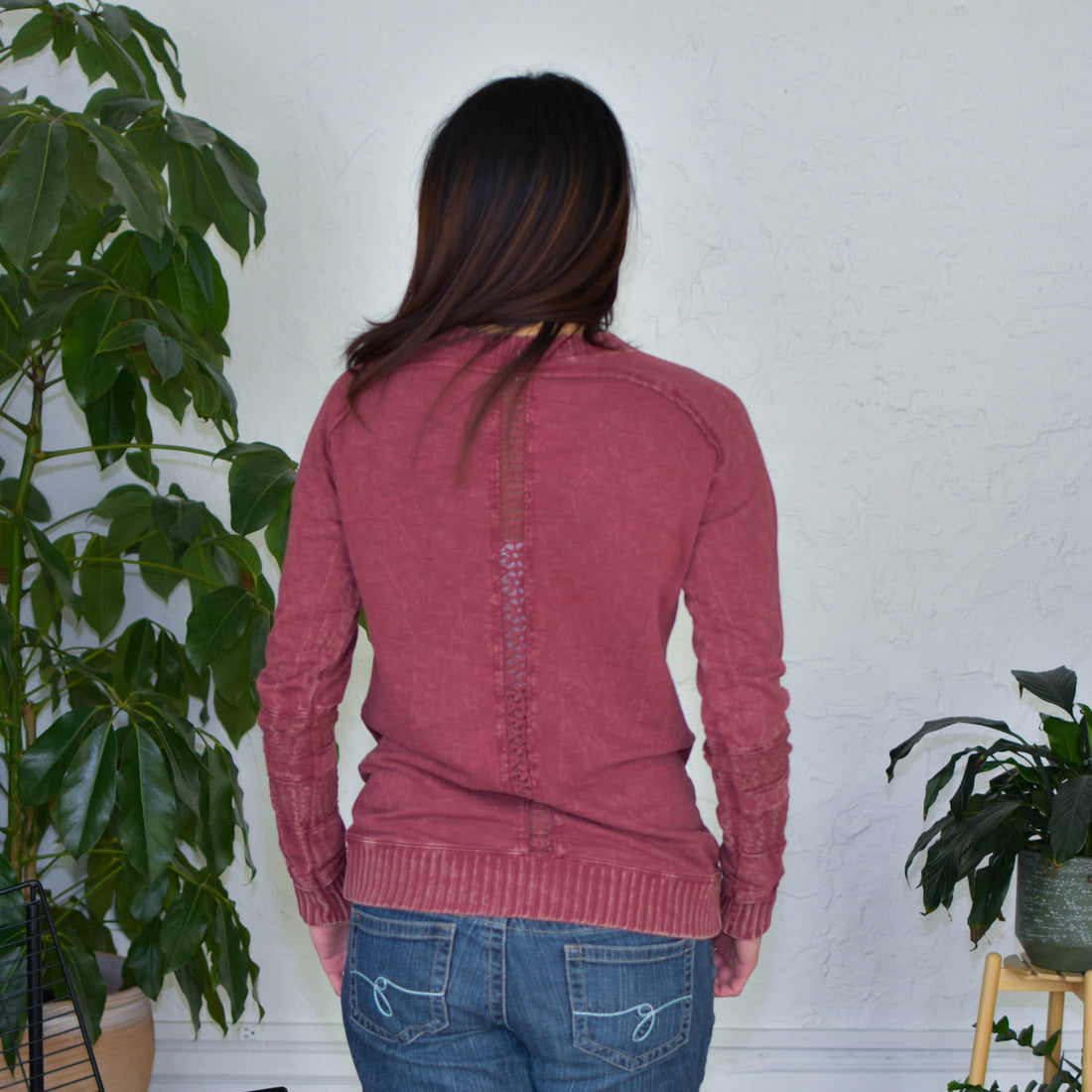 Vintage Affliction Bedazzled Accent Sweatshirt