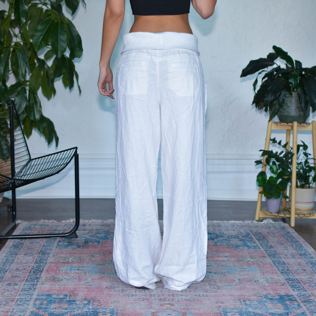 Vintage Y2K Xhilaration White Linen Pants