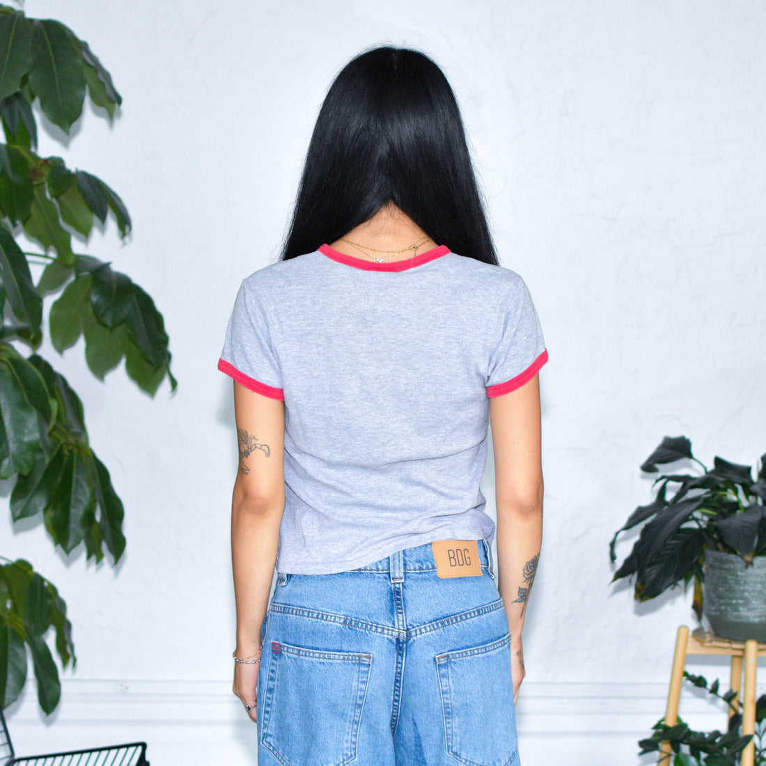 Vintage Y2K Femme Betty Boop Motorcycle Ringer Tee