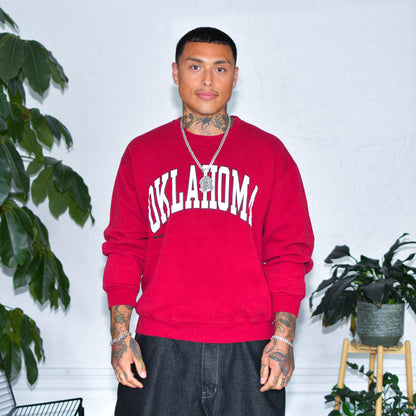 Vintage Russell Athletic Oklahoma Sooners Red Crewneck