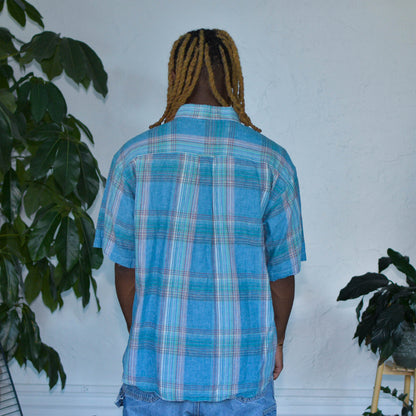 Y2K Salmon River Traders Short Sleeve Flannel