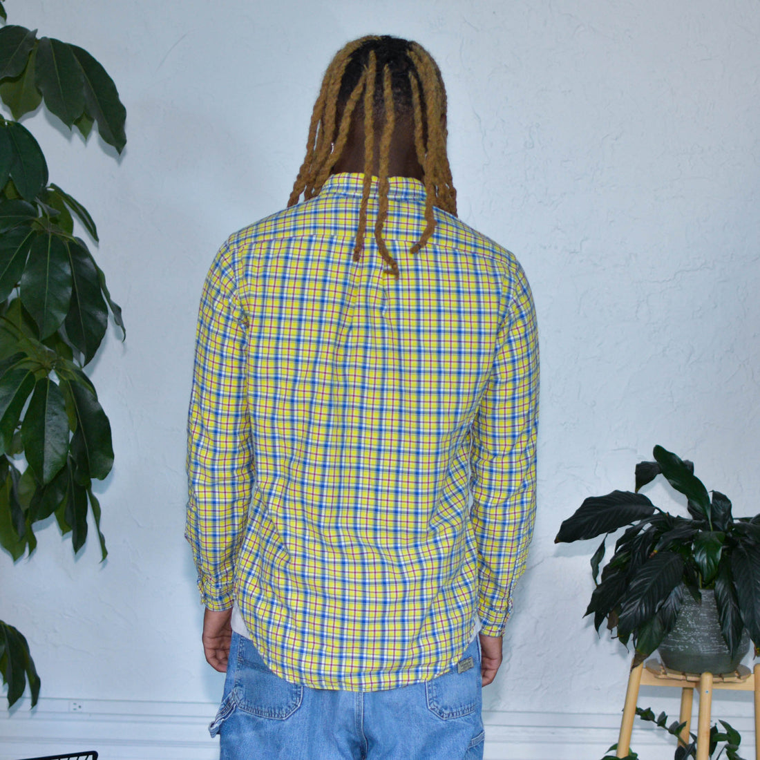 Y2K Polo Ralph Lauren Yellow Plaid Button Up