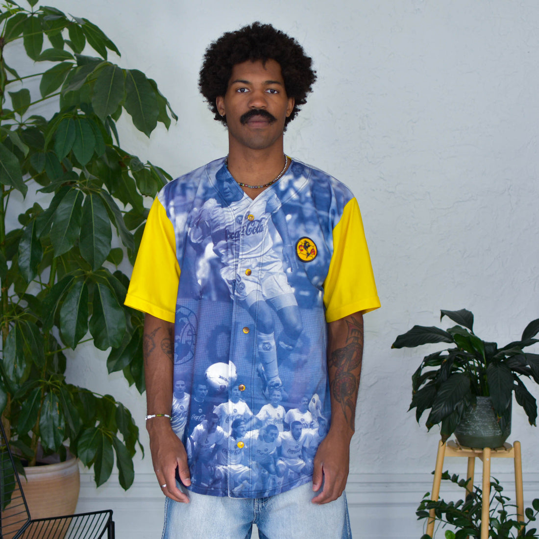Vintage Y2K Club America All-Over-Print Baseball Jersey