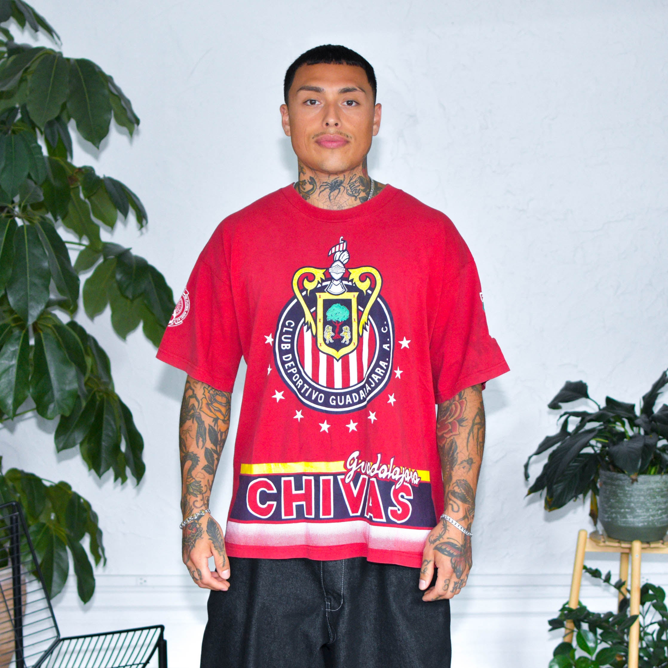 Vintage 90s Chivas de Guadalajara All-Over-Print T-Shirt