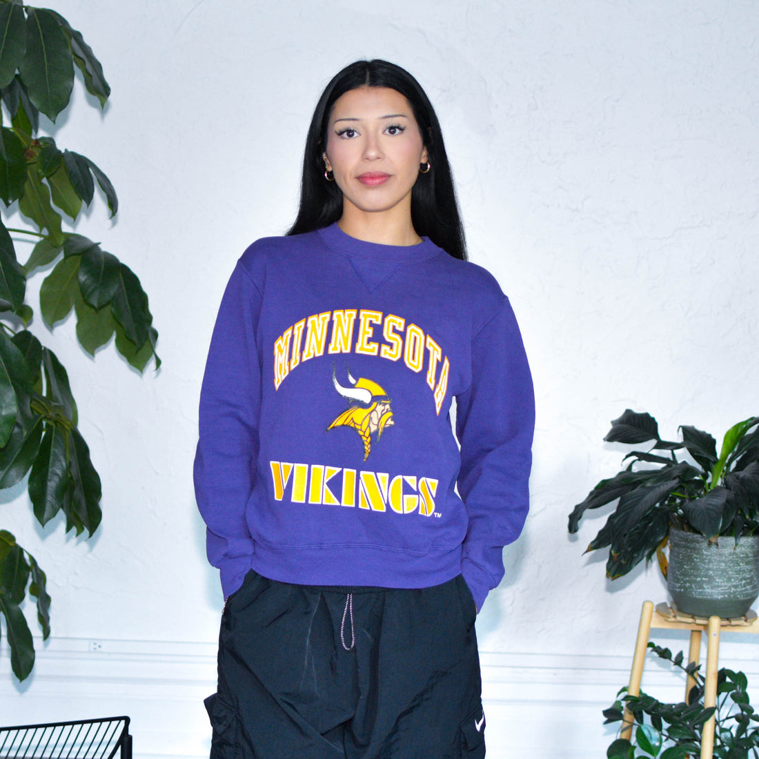 Vintage Minnesota Vikings Purple Russell Athletic Crewneck