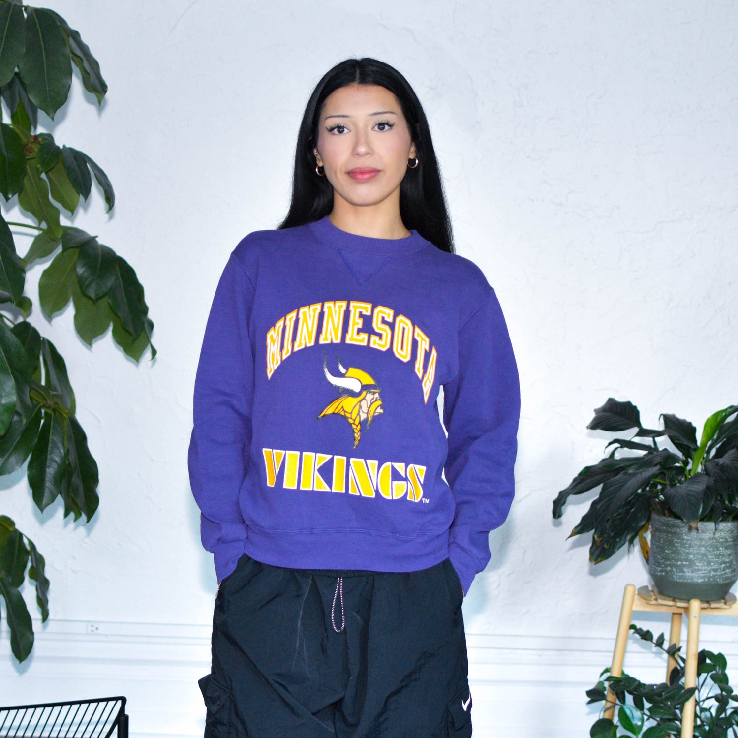Vintage Minnesota Vikings Purple Russell Athletic Crewneck