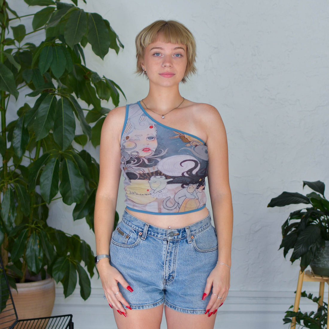 Vintage Y2K 6th Dimension Single Strap Tank Top