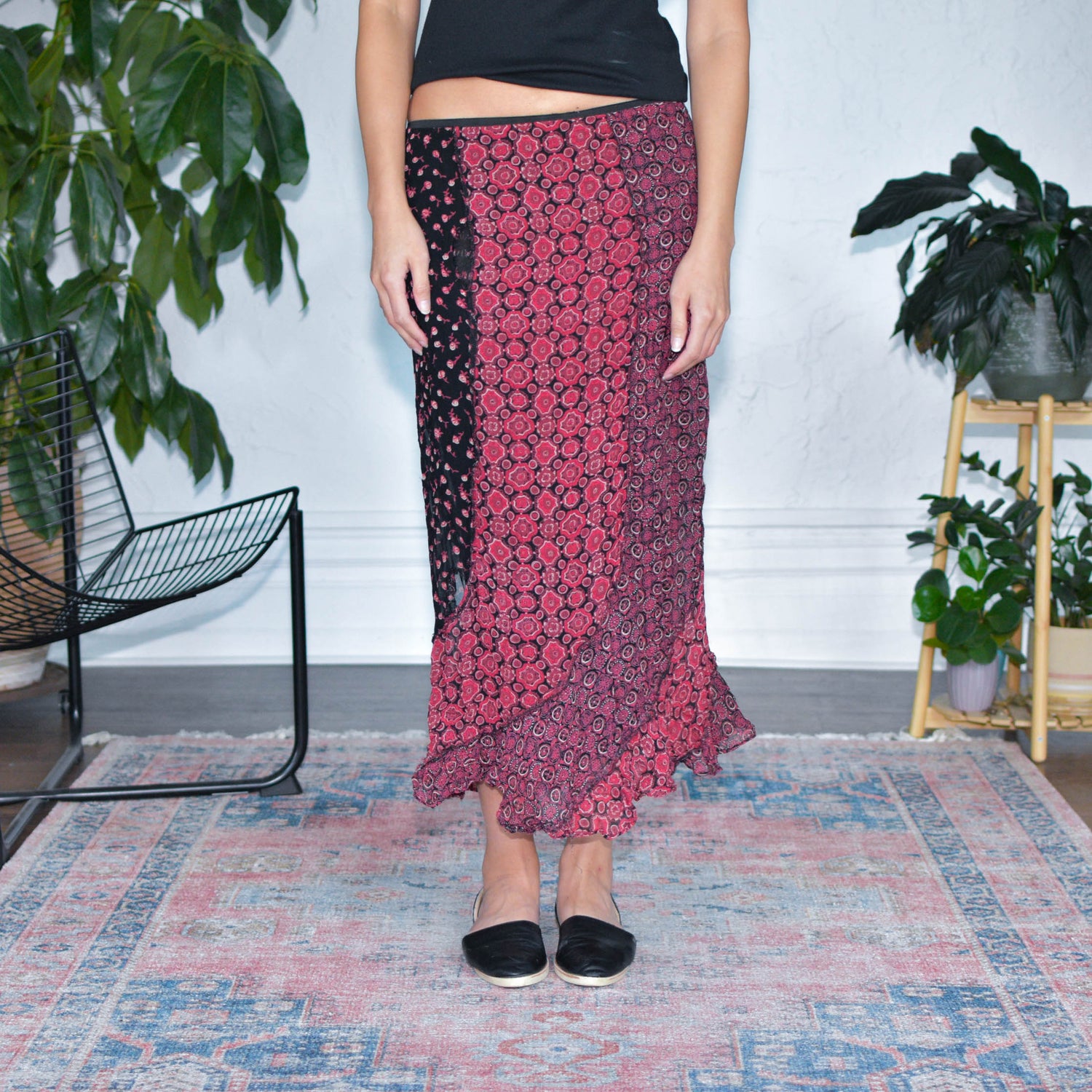 Y2K Indira All Over Print Multilayered Skirt