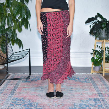 Y2K Indira All Over Print Multilayered Skirt