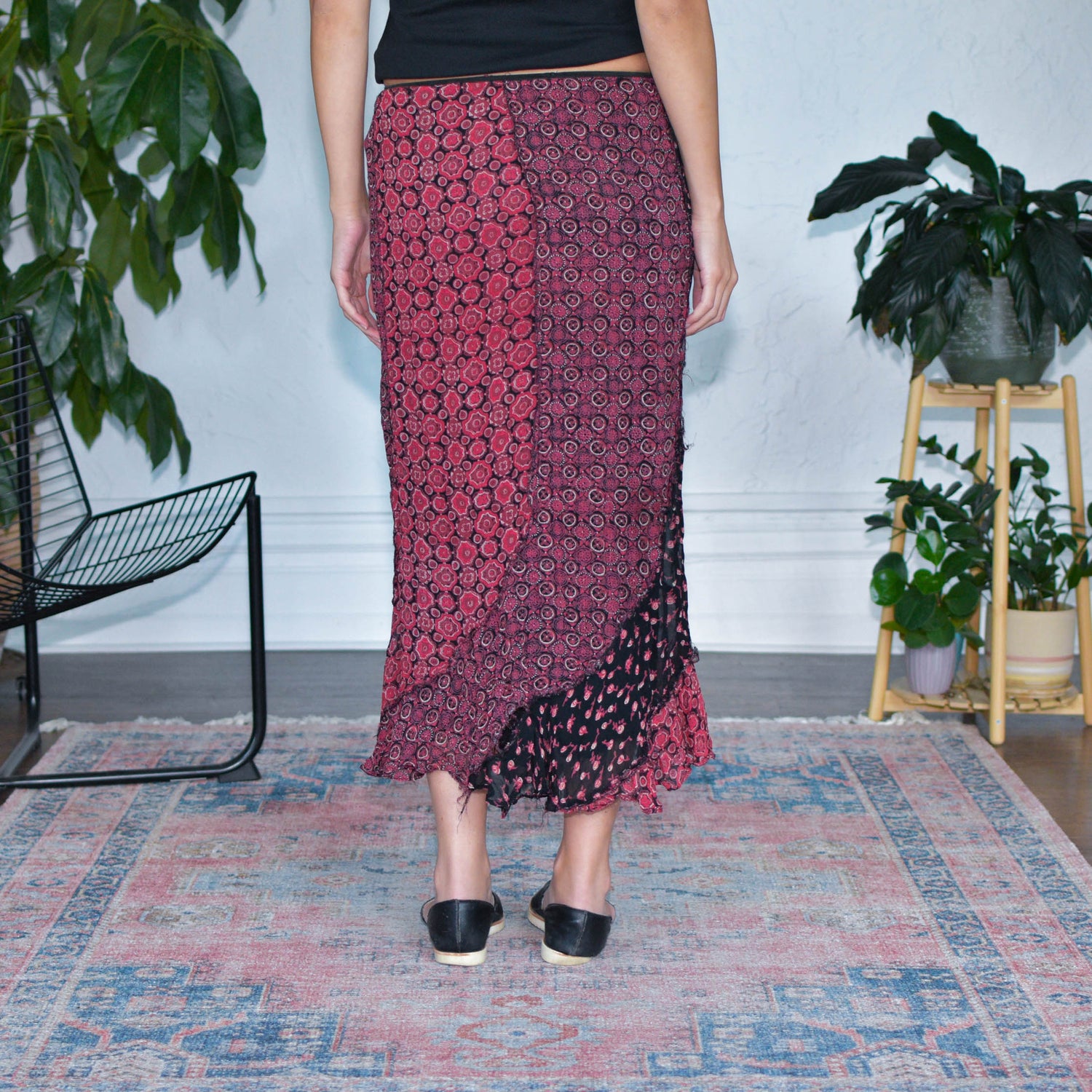Y2K Indira All Over Print Multilayered Skirt
