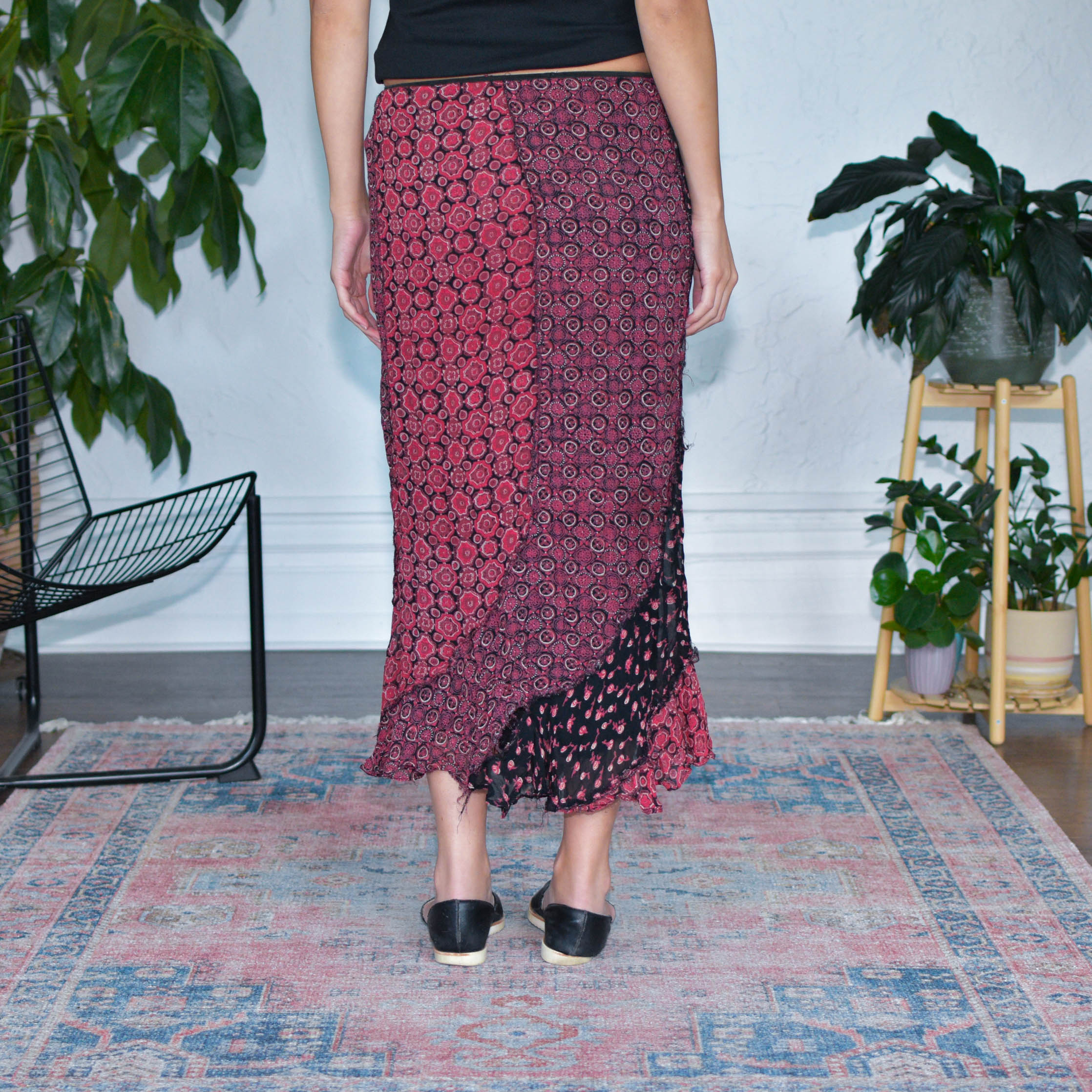 Y2K Indira All Over Print Multilayered Skirt