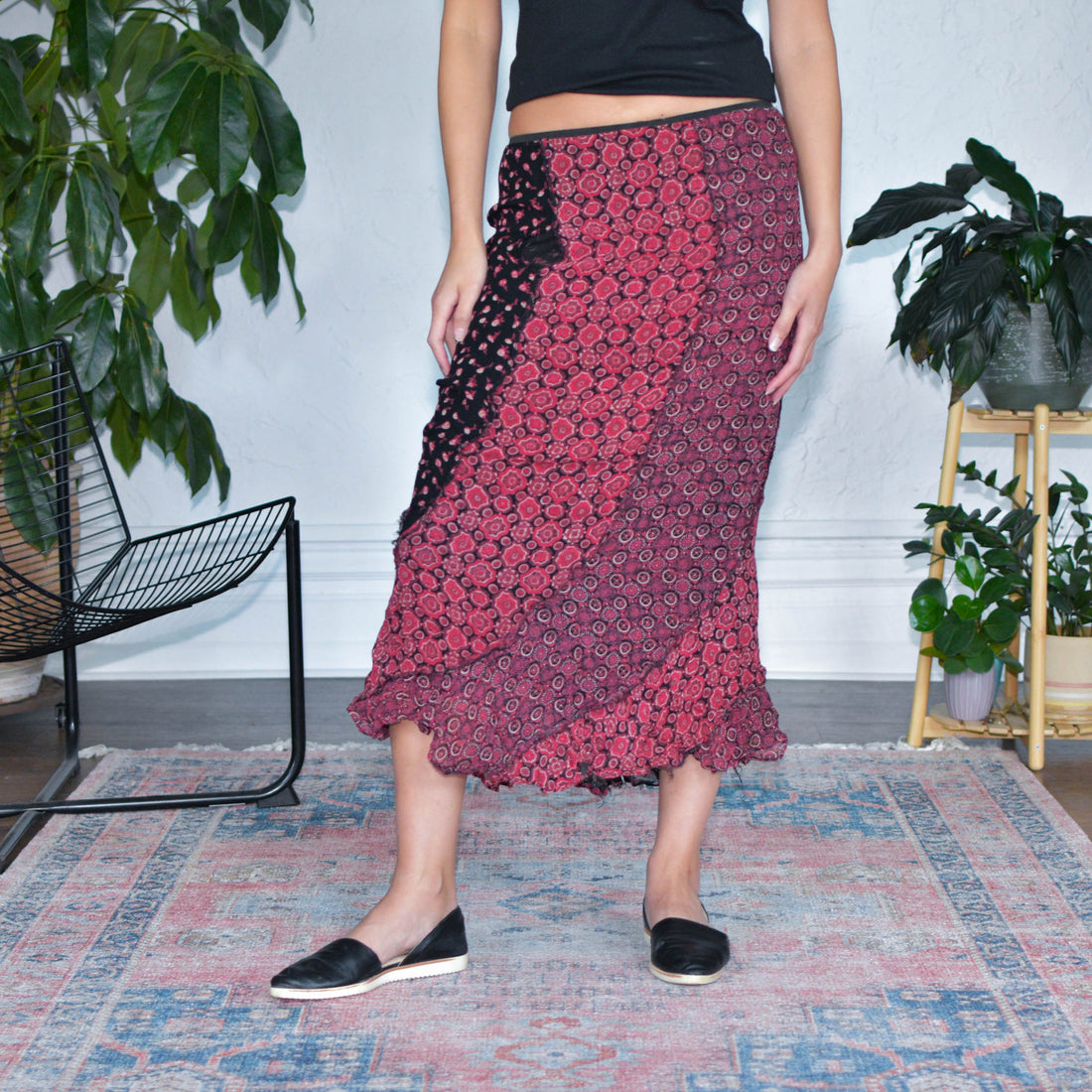 Y2K Indira All Over Print Multilayered Skirt