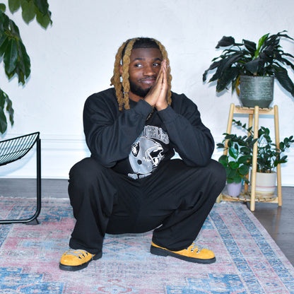 Vintage 90s Los Angeles Raiders Signature Black Crewneck