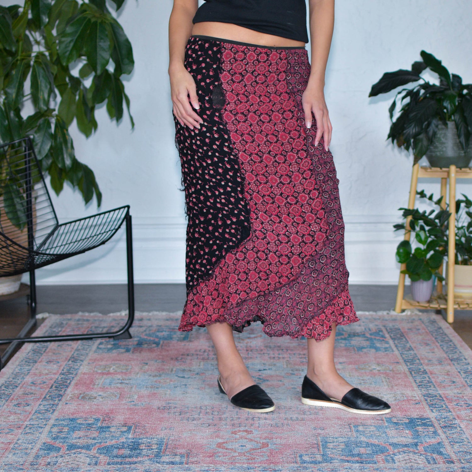 Y2K Indira All Over Print Multilayered Skirt