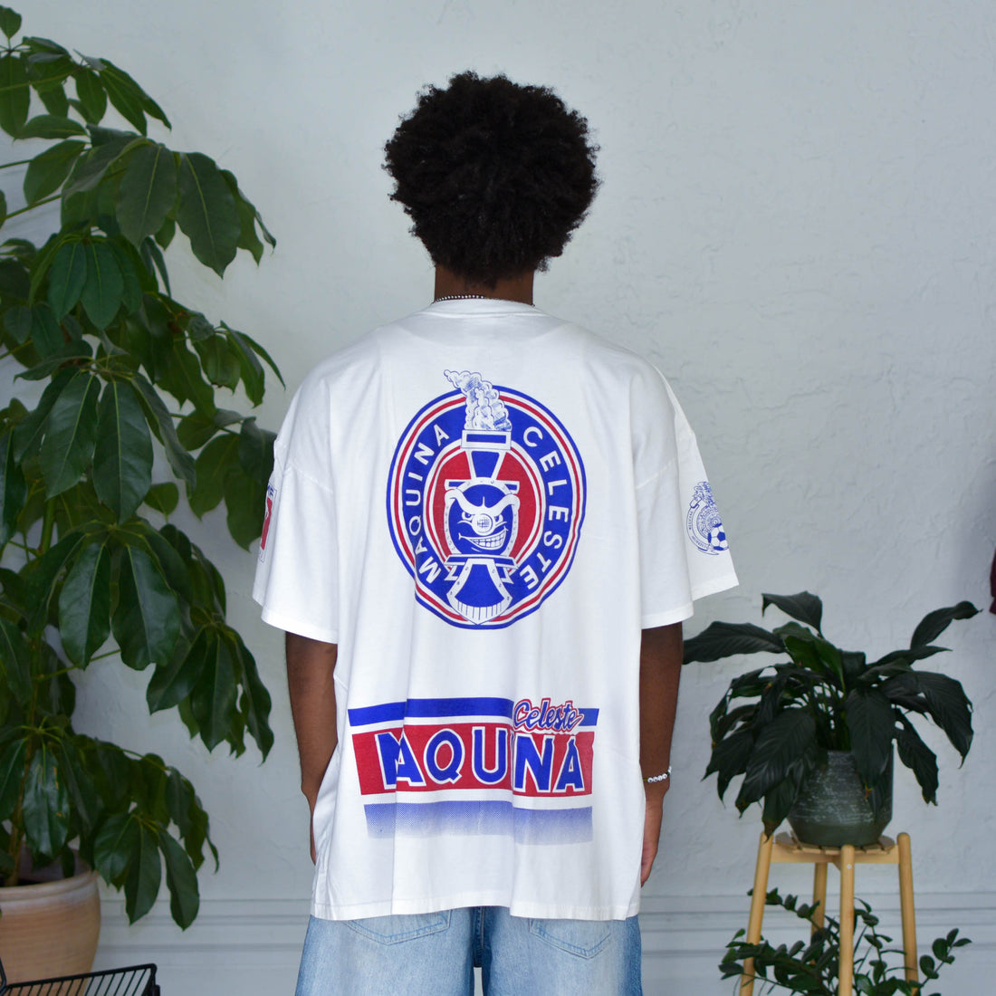 Vintage 90s Cruz Azul AOP Graphic T-Shirt