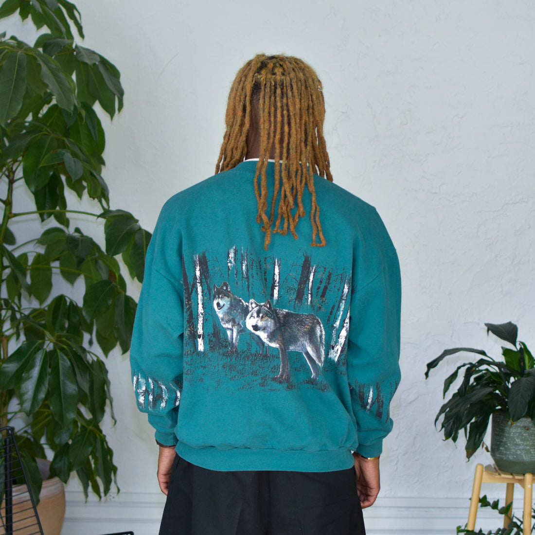 Vintage Art Unlimited Sportswear Wolf Double Collar Sweatshirt