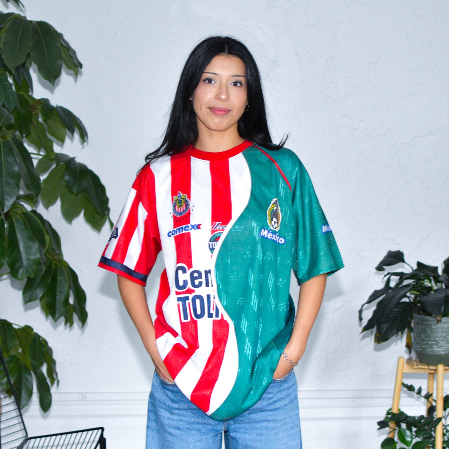 Vintage 2002 Mexico and Chivas de Guadalajara Split Jersey