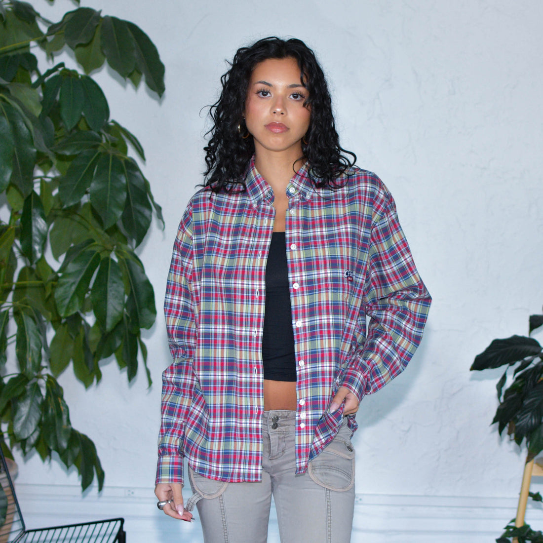 Y2K Cruel Girl Plaid Button Up