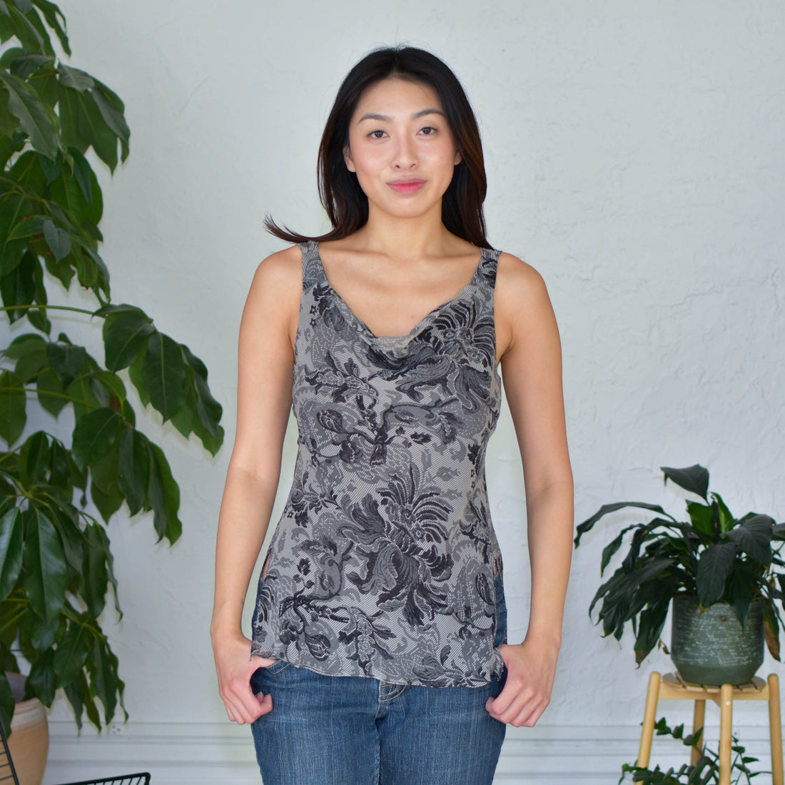Vintage White House Black Market Femme Strappy Top