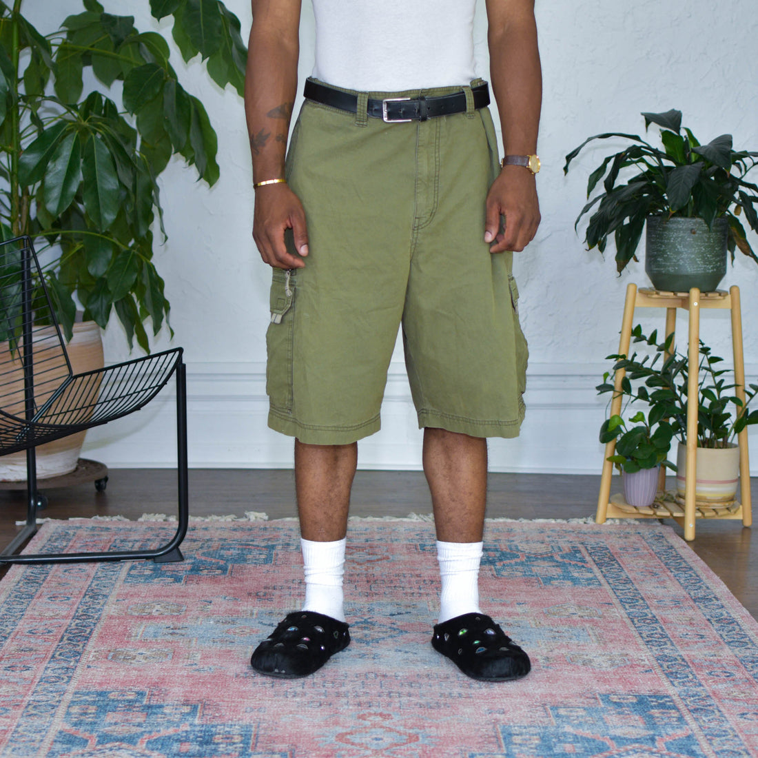 Vintage Y2K Old Navy Olive Cargo Shorts