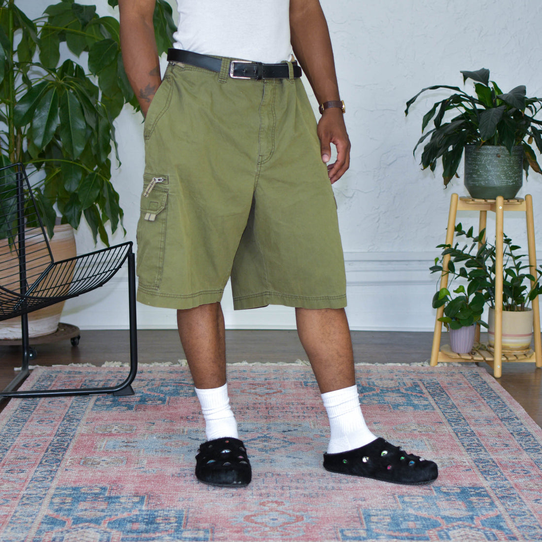 Vintage Y2K Old Navy Olive Cargo Shorts