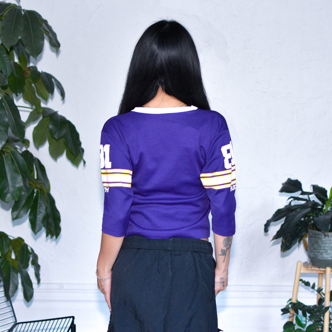 Vintage 90s Femme Cris Carter Minnesota Vikings Quarter Sleeve Jersey
