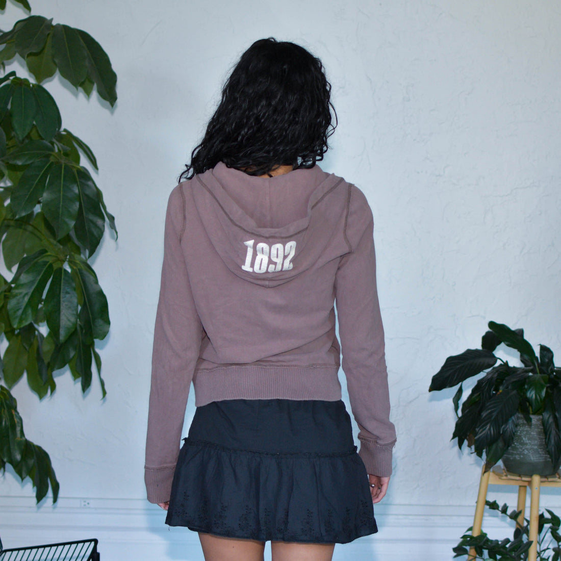 Vintage Y2K Abercrombie &amp; Fitch Brown Zip-Up Sweatshirt