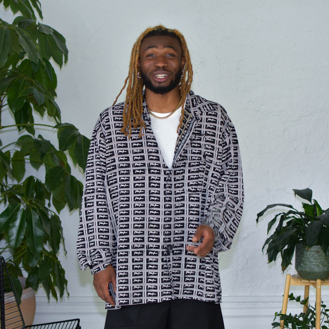 Vintage Phat Farm Multi Print Button Up