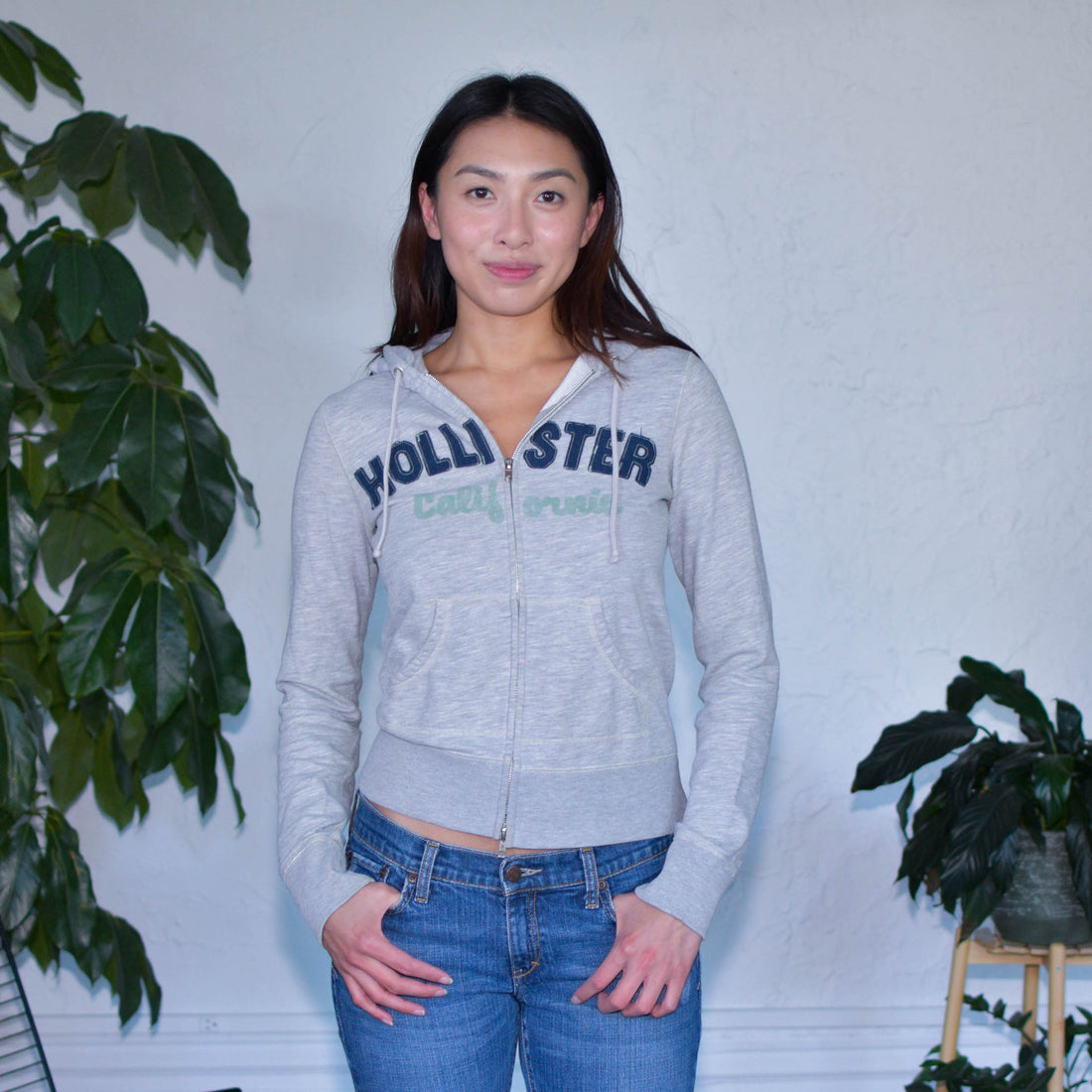 Vintage Y2K Hollister Co. Zip-Up Sweatshirt