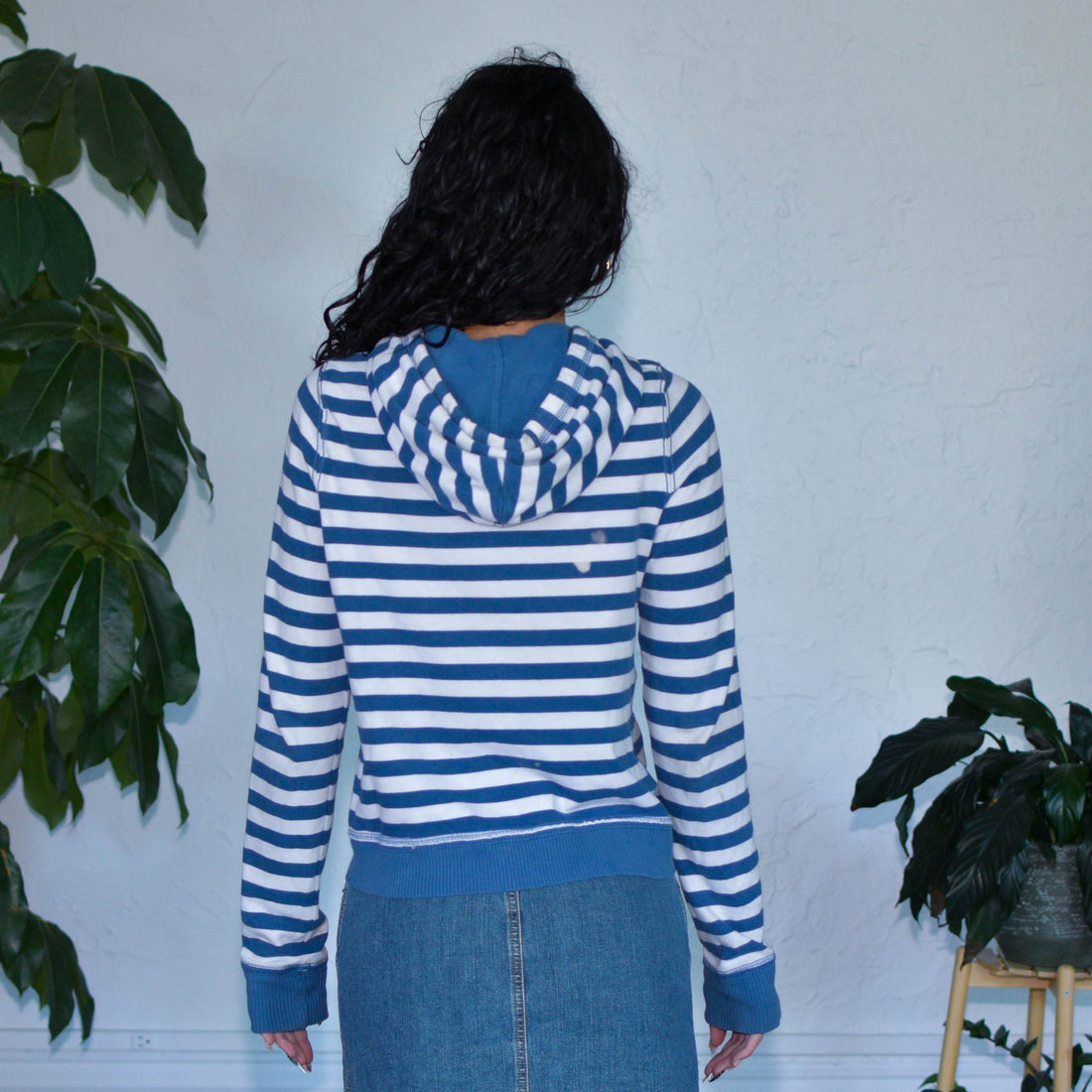 Vintage Abercrombie &amp; Fitch Striped Zip-Up Sweatshirt