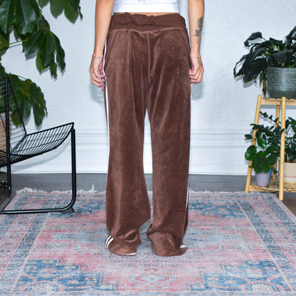 Vintage Y2K Mossimo Brown Velour Flare Track Pants