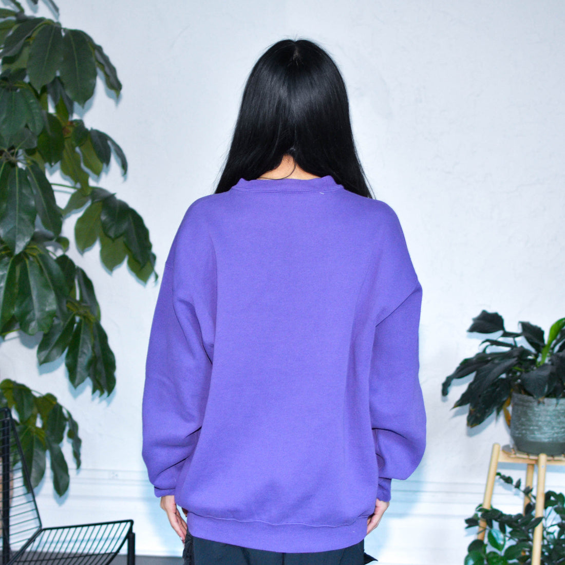 Vintage Minnesota Vikings Purple Signature Spell-Out Crewneck