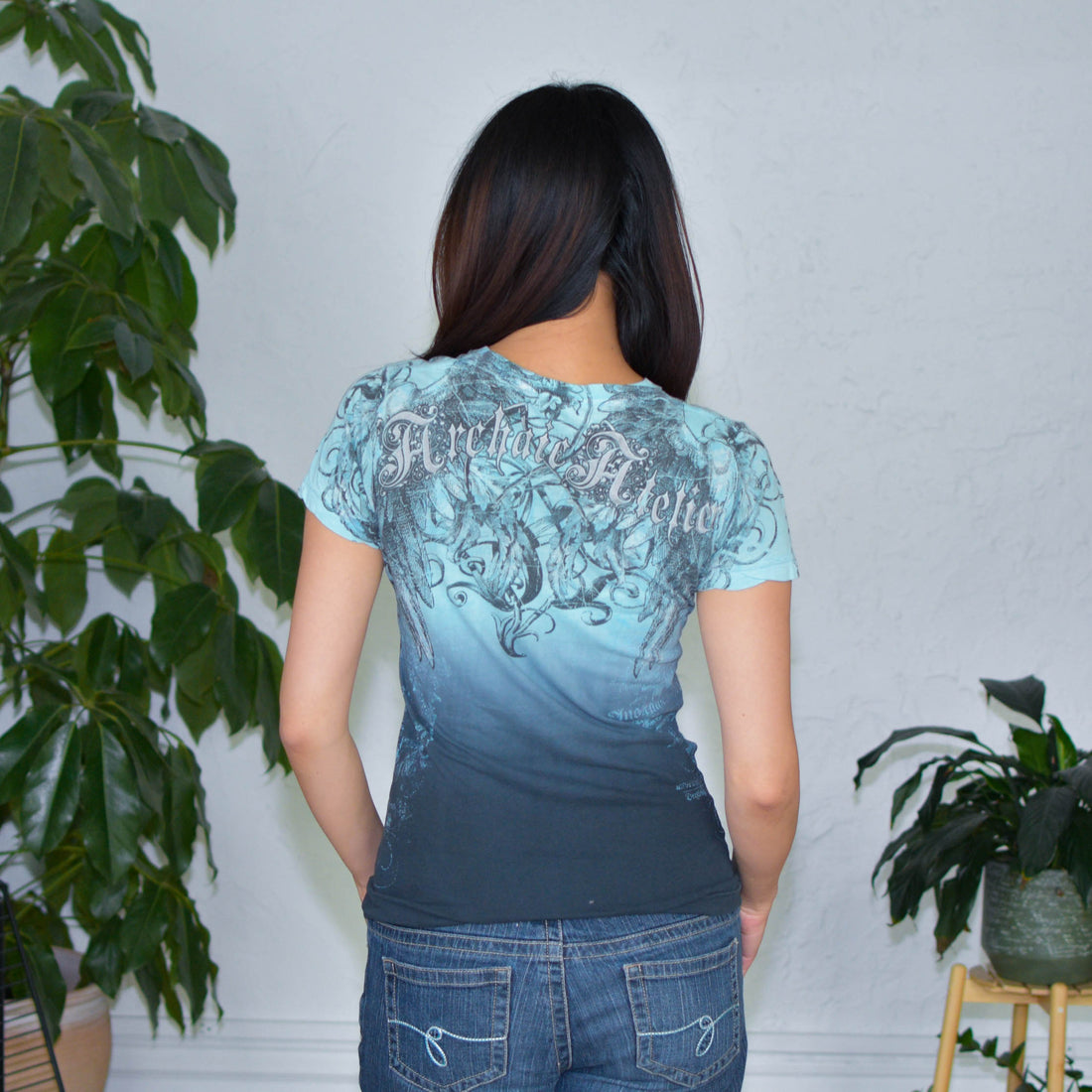 Y2k Affliction Short Sleeve Femme Top