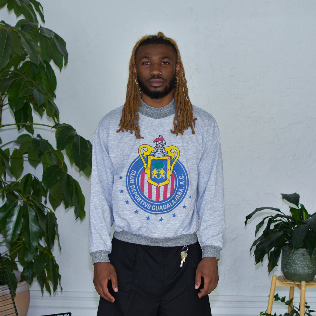 Vintage 80s Chivas De Guadalajara Grey Crewneck